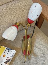 ドイツ ミッドセンチュリー 2灯ブラケットランプ