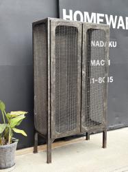 ヴィンテージ インダストリアル メッシュキャビネット